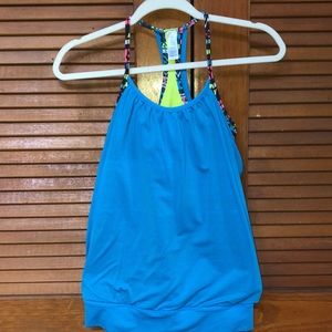 Kids blue athletic tank top